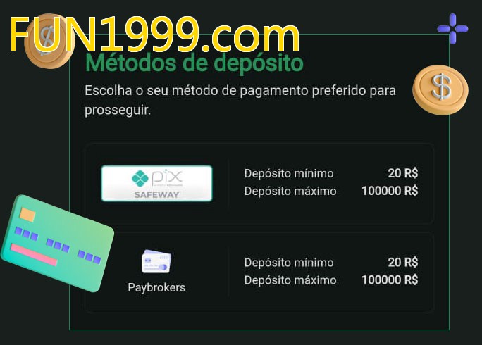 O cassino FUN1999.combet oferece uma grande variedade de métodos de pagamento